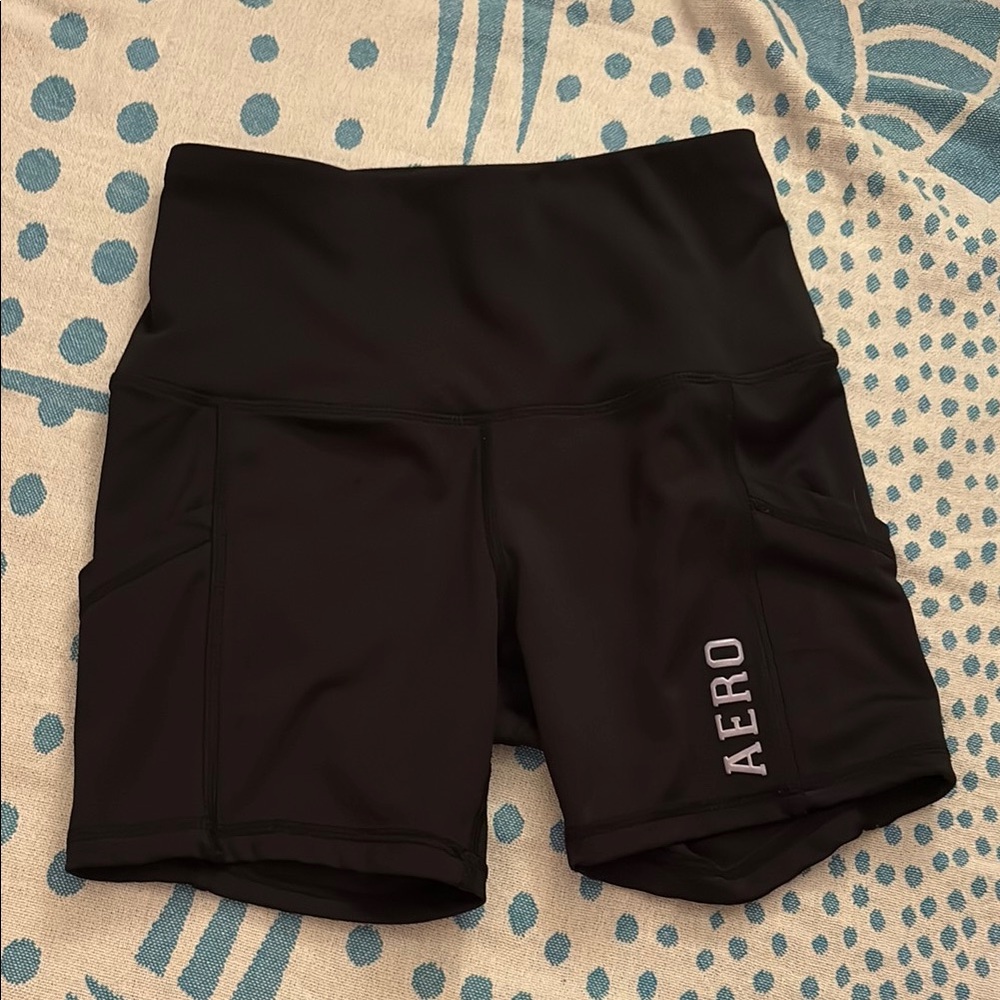Aeropostale Black Spandex Biking Shorts - Small